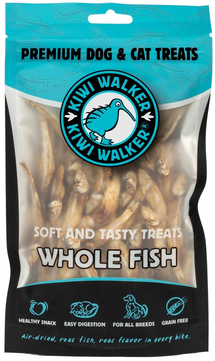 KIWI Walker Air-dried soft skanėstai - žuvytės, 100 g 