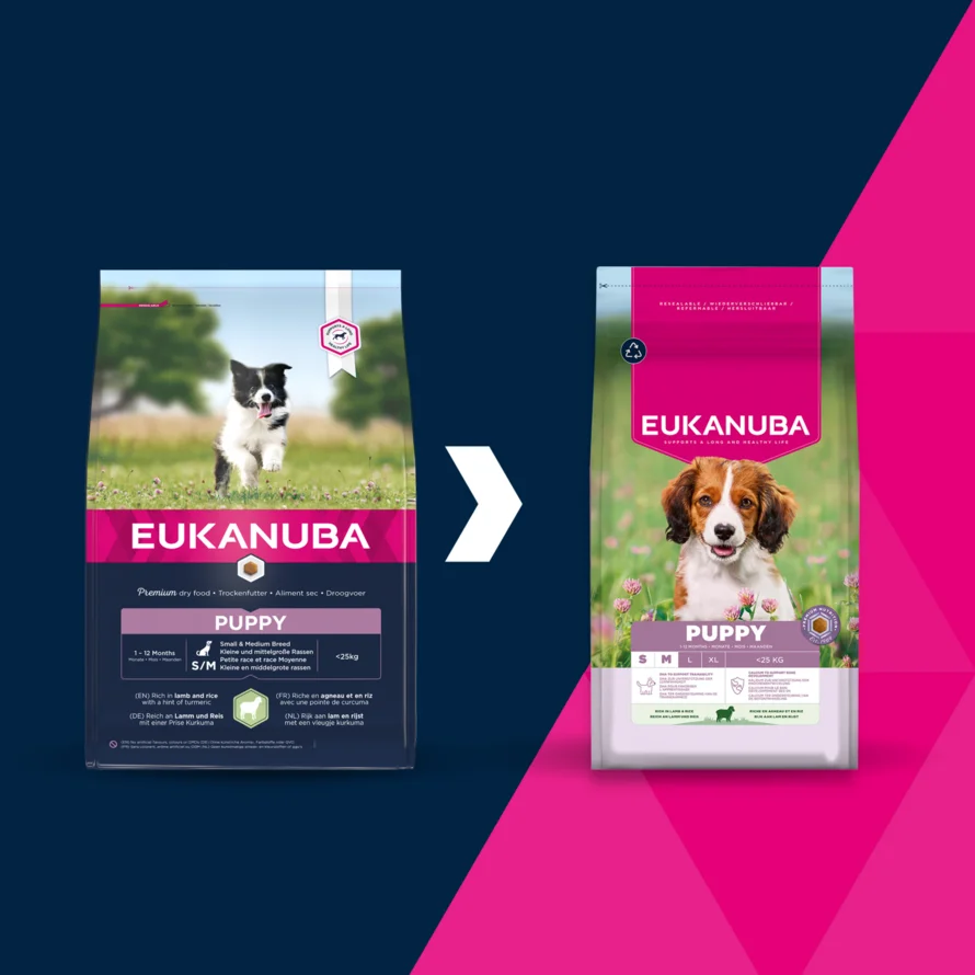 Eukanuba Puppy small/medium Lamb & Rice 12kg.