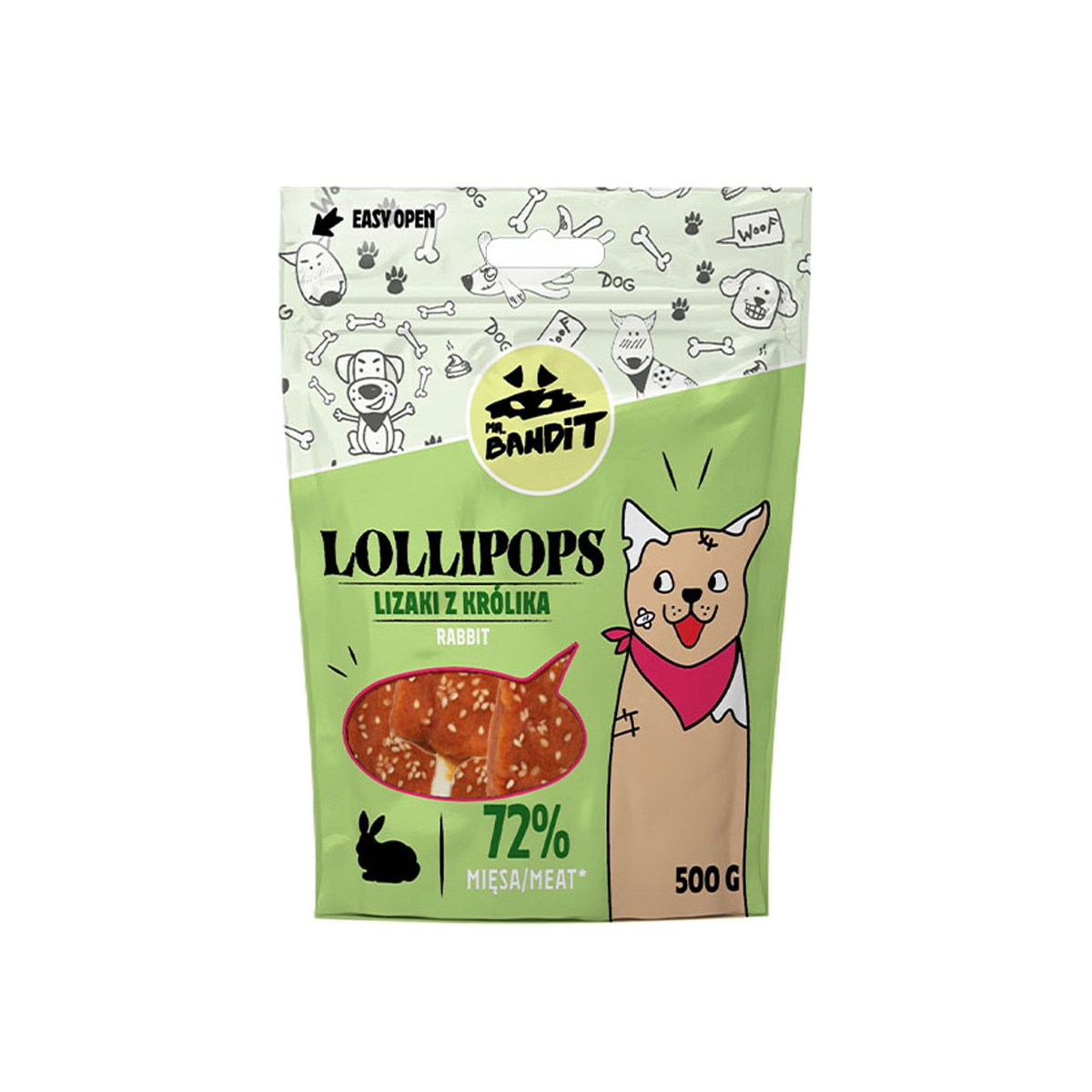 Mr. Bandit LOLLIPOPS ledinukai su triušiena 500 g