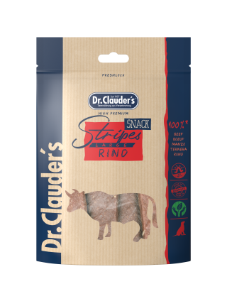 DR.CLAUDER'S vytintos plačios juostelės su jautiena šunims 80g