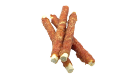 REAL DOG SNACKS Žaliaminės odos ritinys su triušiena 25cm 500g REAL DOG SNACKS Žaliaminės odos ritinys su triušiena 25cm 500g