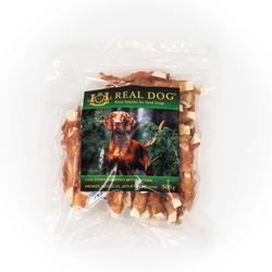 REAL DOG SNACKS Menkės juostelės, apsuktos vištiena 500g REAL DOG SNACKS Menkės juostelės, apsuktos vištiena 500g