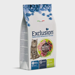 Exclusion ME MONO NOBLE GRAIN sausas pašaras katėms, su vištiena, 1.5kg