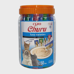 Churu kreminis skanėstas katėms su tunu mix, 50 vnt kibiriukas Churu kreminis skanėstas katėms su tunu mix, 50 vnt kibiriukas