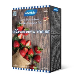 SMOKIES Premium Strawberry sausainiai su braškėmis 200g