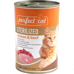 Perfect cat konservai chicken&beef sterilizet 400gr 