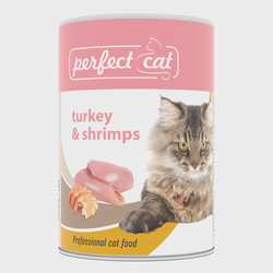 Perfect Cat Turkey & Shrimps konservai katėms 400gr 