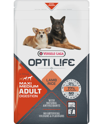 Opti Life Medium/Maxi Adult Digestion su ėriena ir ryžiais 20kg 