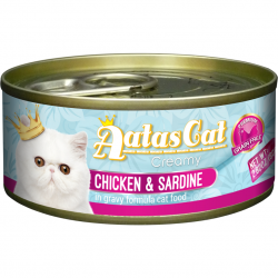 Kačių maistas Aatas Creamy Chicken&Sardine 80gr