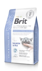 Brit GF Veterinary Diets Cat Calm Stress Relief sausas pašaras katėms 2kg 