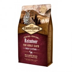 Begrūdis kačių maistas Carni Love Reindeer Adult Cat Energy&Outdoor 2kg.