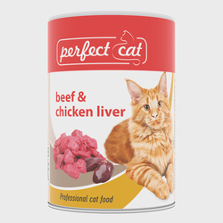 Perfect Cat Beef & Chiken Liver konservai katėms 400gr