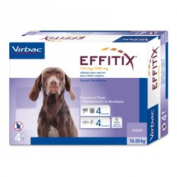 Virbac Effitix lašai šunims 10-20 kg svorio 4vnt.