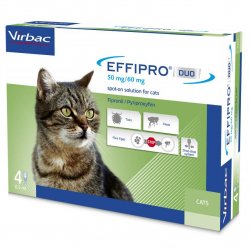 Effipro Duo 50 mg/60 mg lašai katėms 4vnt. pakuotėje