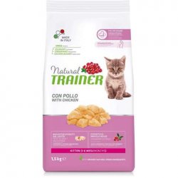 Kačių maistas Trainer Natural Kitten with Fresh Chicken 1,5kg.