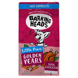 BARKING HEADS Golden Years mažų veislių senjorams 1.5kg