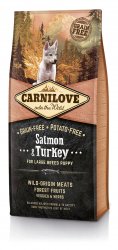 Begrūdis Šunų Maistas Carni Love Salmon & Turkey Large Breed Puppy 12kg