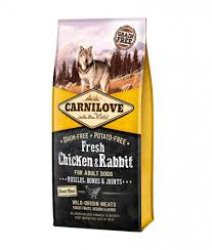 Begrūdis šunų maistas Carni Love Fresh Chicken&Rabbit 12kg