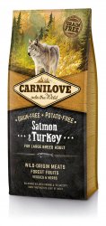 Begrūdis Šunų Maistas Carni Love Salmon&Turkey Adult Large Breed 12kg