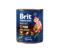 Brit Premium by Nature kons. šunims Pork with Trachea 6x800g