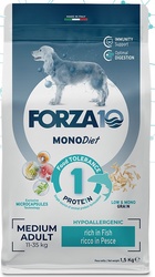FORZA10 Monodiet Medium Adult šunims su žuvimi 12kg