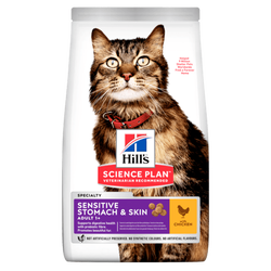 Kačių maistas Hills Feline  Adult Sensitive Stomach and Skin 1,5kg.