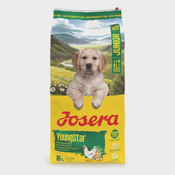 Josera Young Star begrūdis sausas pašaras jauniems šunims su paukštiena 12,5kg