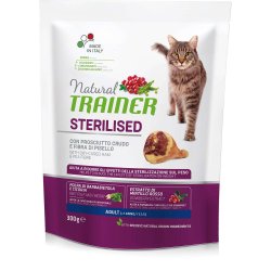 Trainer Natural Cat Adult sterilised with Dry-Cured Ham 1,5kg.