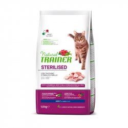 Trainer Natural Adult sterilised Cat with White Meat ( kalakutiena) 1,5kg.