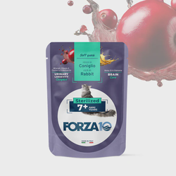FORZA10 Maintenance Adult konservai sterilizuotoms katėms 7+ metų su triušiena 80g
