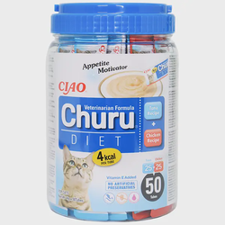 Churu funkcinis kreminis skanėstas katėms apetitui skatinti, su tunu ir vištiena 50 vnt.