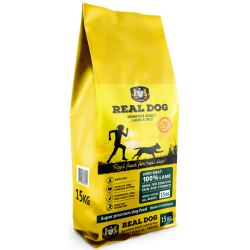 Real Dog Sensitive Lamb Rice 15kg.