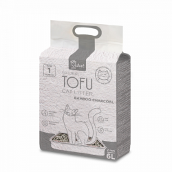 Tofu kačių kraikas, su bambuko anglimi, 2mm granulės 2,6 kg/6 l