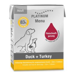 Platinum Menu Duck+Turkey begrūdis paštetas 375g