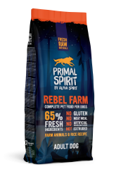 PRIMAL SPIRIT Rebel Farm Adult Dog drėgnas pašaras šunims 12kg