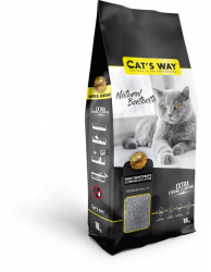 Cats Way pilkas bentonitinis sušokantis kraikas 18kg