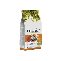 Exclusion Mediterraneo begrūdis maistas su jautiena mažų veislių šuniukams, 2 kg