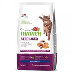 Trainer Natural Adult sterilised Cat with Salmon 10kg.