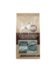 Begrūdis šunų maistas Qattro Small Breed Senior Su balta žuvimi 7kg
