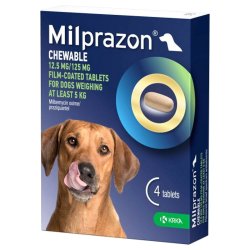 Milprazon Chewable 12,5 mg/125 mg. 5-25kg šunims  - 1 tabletė