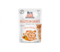 Brit Care Cat konservai katėms Fillets in Gravy Choice chicken 24x85g