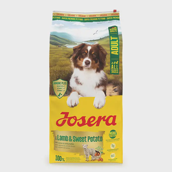 Josera Lamb + Sweet Potato begrūdis pašaras šunims su ėriena ir batatais 12,5 kg