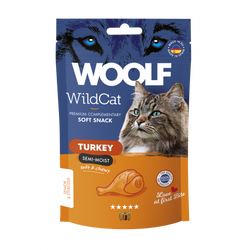 WOOLF WILDCAT SNACKS - TURKEY Kačių skanėstai su kalakutiena 50gr