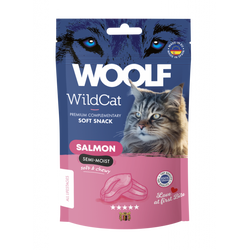 WOOLF WILDCAT SNACKS - SALMON Kačių skanėstai su lašiša 50gr