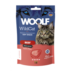 WOOLF WILDCAT SNACKS - BEEF Kačių skanėstai su jautiena 50gr