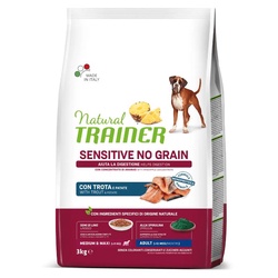 Trainer ADULT DOG SENSITIVE NO GRAIN Medium/Maxi TROUT 3kg Trainer ADULT DOG SENSITIVE NO GRAIN Medium/Maxi TROUT 3kg