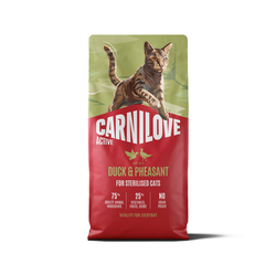 CARNILOVE ACTIVE Cat Duck & Pheasant Sterilised sausas pašaras katėms 6 kg 