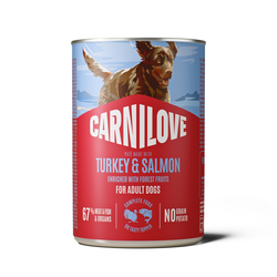 CARNILOVE Paté Turkey & Salmon konservuotas pašaras šunims 400 g