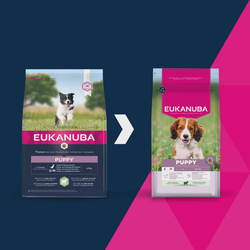 Eukanuba Puppy small/medium Lamb & Rice 12kg. Eukanuba Puppy small/medium Lamb & Rice 12kg.