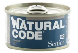 NATURAL CODE Senior 02 nuo 10 metų konservai katėms, 85 g